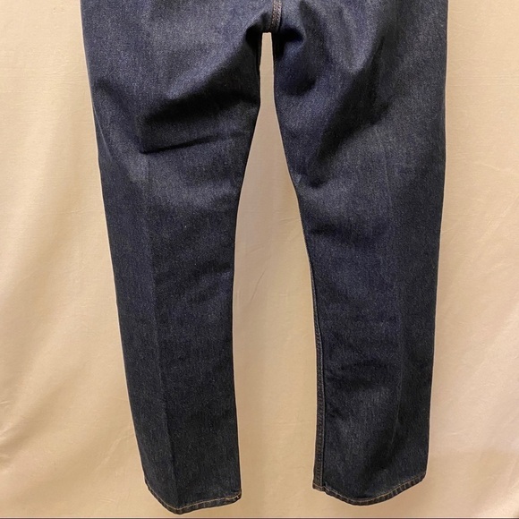 Levis 505 42x32 Regular Fit Dark Wash Jeans Straight Leg 100% Cotton Nice Cond! - Picture 7 of 11